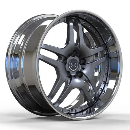 Mercedes Chrome barrel+Gun Metal Disc-1 Mercedes Chrome barrel+Gun Metal Disc-1