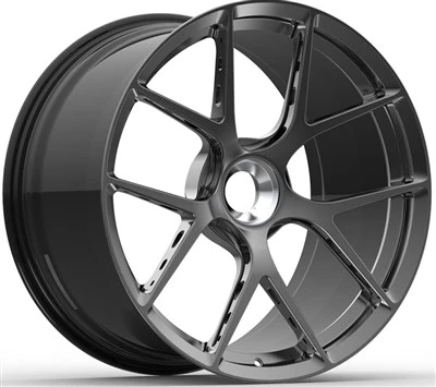 Hyper Black 20x9.5 U 21x12 Center Lock Rimmijiet Għal Porsche 911 Turbo S 2015