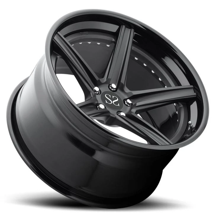 19inch Black & Brushed With Double Dark Tint 2-PC Forged Wheels For Lexus IS