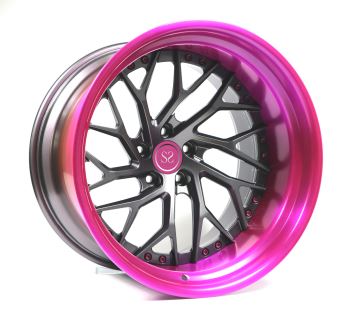 Audi S5 19x9.5 19x12 2 biċċa Falsifikat Popolari Vjola Brushed U Cener tal-Metall tal-Gun