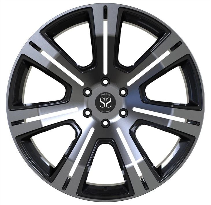 Black Machined Face 1 Piece Monoblock Forged Wheels 24 Inch 24x10 24x12 Staggered ESCALADE Car Rims