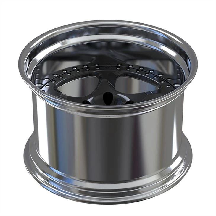 For GT4 2-PC Forged Car Aluminum Alloy Rims Staggered 19 20 Inch Polish Barrel Gloss Black Disc Wheels
