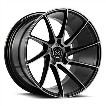Matte Black Painted 21 Pulzier Savini Style Biċċa waħda Rimmijiet foloz għar-roti tal-karozzi RS5