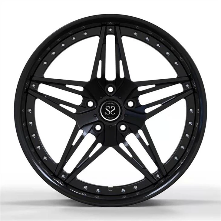 2 PC Forged Black Wheels For Chevy Nova Staggered18inch 19inch 18x8 19x9 Alloy Car Rims