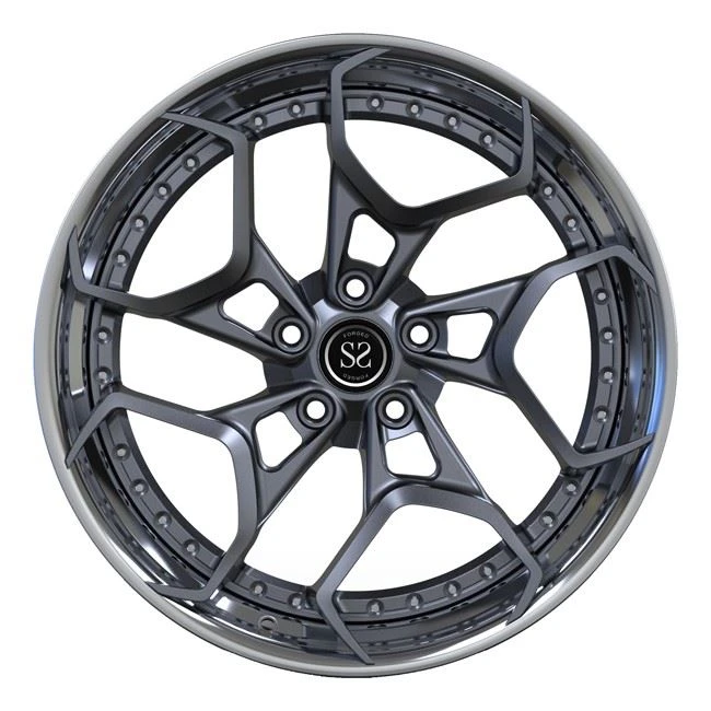 2 PC Forged Wheels 19inch Polished Disc Lip Gun Metal Spokes For Luxury Mercedes Benz A35 Car Rims
