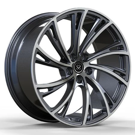 21x10 1 Biċċa Falsifita 5x120 Aluminum Alloy Gun Metal Machined Face Wheel Għall-Medda Rover Hse Car Rims