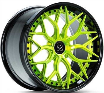 3 Biċċa Gloss Iswed foloz Rimmijiet tar-roti Magħmulin minn Liga ta 'Aluminju 6061-T6 Għal Lamborghini