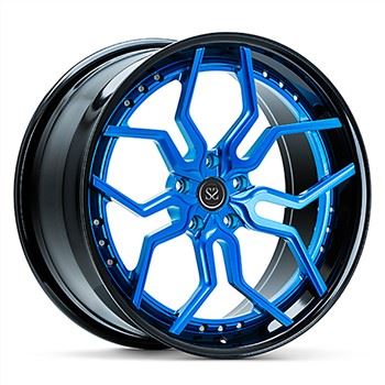 Rims tal-liga falsifita tal-Bronż Blu Custom 3-PC 18 19 20 21 U 22 pulzier