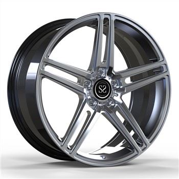 Għal S320 Monoblock 1 Biċċa Aluminju Liga Double Spokes 20 Daqs Hyper Silver Wheels Car Rims