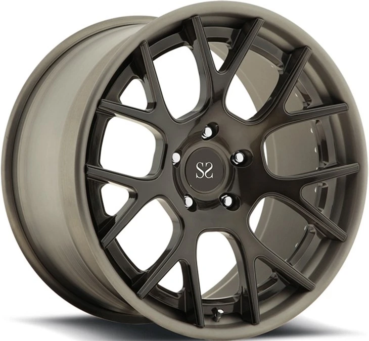 2-pc Forged Alloy Gun Metal Silver Wheels For Camaro 911 X6 Car Rims 18 Inch PCD 5x112 5x120