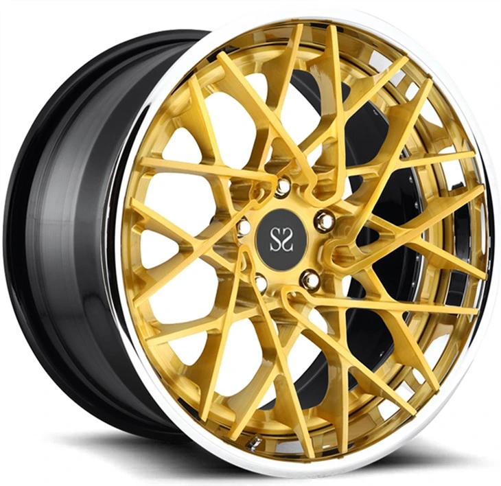 FerrariF12 Berlinetta 21x9.5|22x12.5 Custom 3-PC Forged Aluminum Alloy Rimmijiet Lip illustrat u Wiċċ tad-Deheb