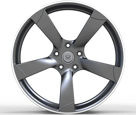 Gun Metal Machined Face Forged Monoblock Rims For Audi S3 20inch Staggered Custom Wheels