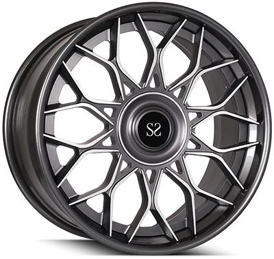 Nissan 240sx Custom 3-Roti tal-Liga tal-Aluminju Forged PC 18x8 u 18x12 Matt Griż