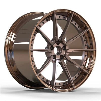 Custom Gloss Bronze 2-PC Forged Alloy Rims 19X9 U 20X12 Għal Porsche Panamera